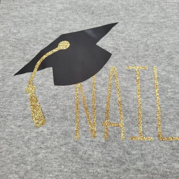 Graduation "Nailed It" T-shirt size Medium Juniors - Picture 3 of 7